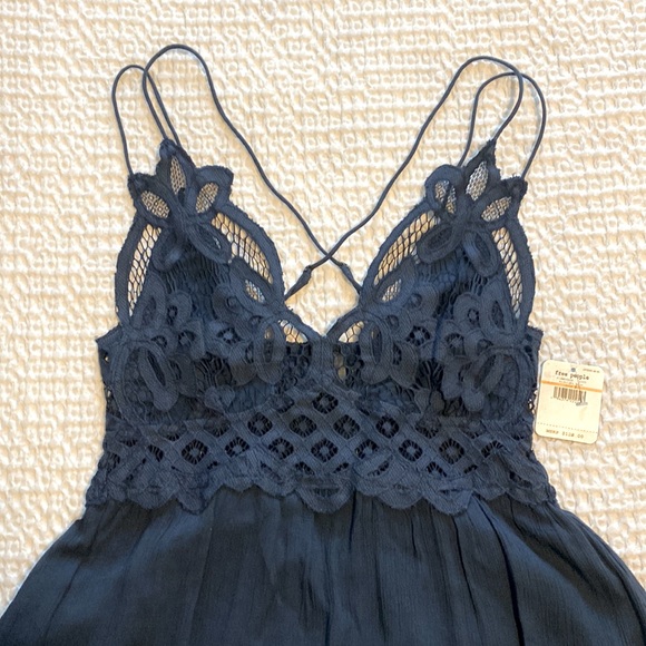Moving sale🎈NWT Free People One Adella Maxi Slip in Midnight Navy, Size Small. - Picture 5 of 8